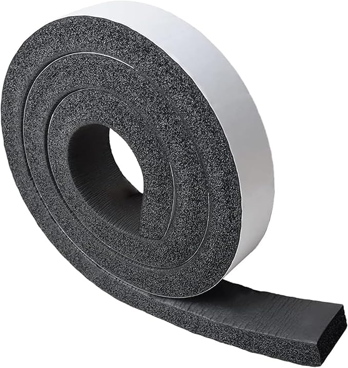 DOBTIM Pipe Insulation Foam Wrap Tape, Self Adhesive with High Resilience for Pipe Insulation Wrap 6.5 Ft x 2 Inch Wide x 1 Inch Thick
