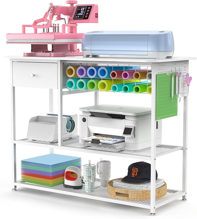 Crafit Extra Large Heat Press Table, Heat Press Stand Desk Cart by Crafit