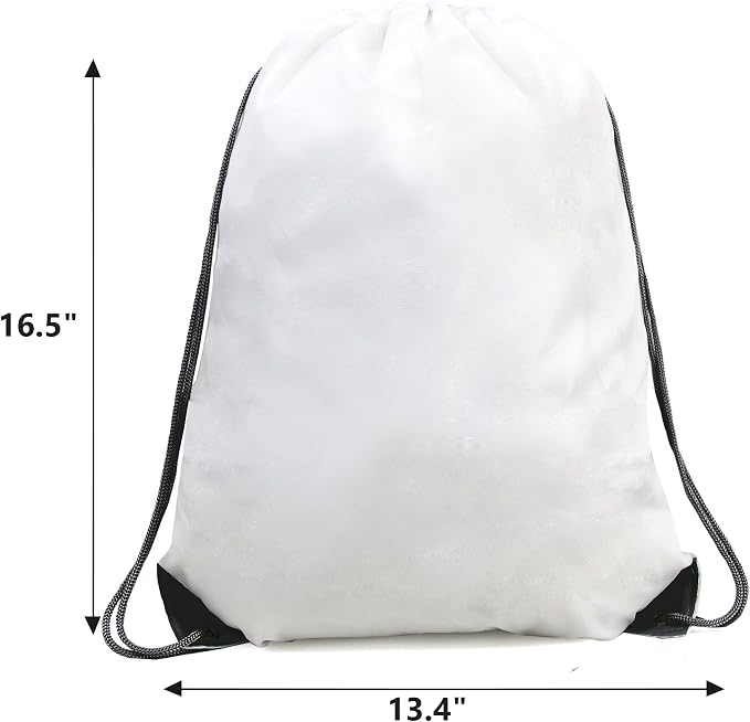 BeeGreen Drawstring Bags Backpacks Bulk, 20 Pieces White Gym Cinch Bags - Image 4