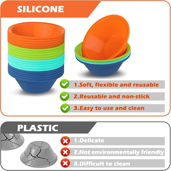Webake 24 Pcs Platinum Silicone Puto Molder Filipino Medium-Size, 2.75" - Image 3