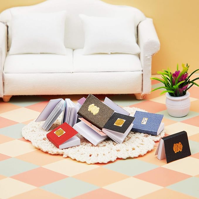 Skylety 24 Pieces 1:12 Scale Miniatures Dollhouse Books Assorted Miniatures - Image 4