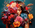 Clendo Flower Woman Paint by Numbers Kit by Clendo