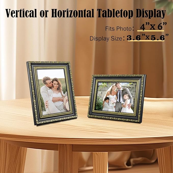 4×6 Picture Frame Gold - Image 2