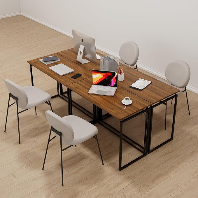 alawooder 31.5" Folding Desk: No Assembly, Wood Top - Image 9