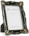 Cuspin Vintage 5x7 Picture Frame Black and Gold, Ornate Resin Photo Frame by Cuspin