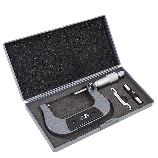 2-3 in Precision Outside Micrometer W/Box, Accuracy 0.0001 in, Professional Grade Precision Machinist Tool