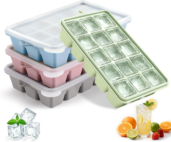 4-Pack Silicone Ice Cube Trays by PETHous