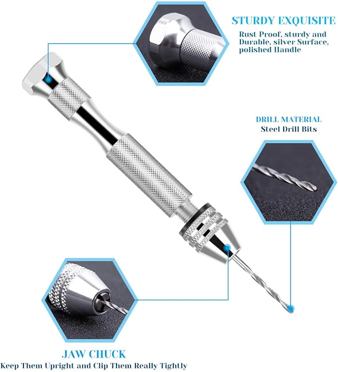 Pin Vise for Resin Casting Molds, Shynek Hand Drill for Jewelry Making Resin - Image 4