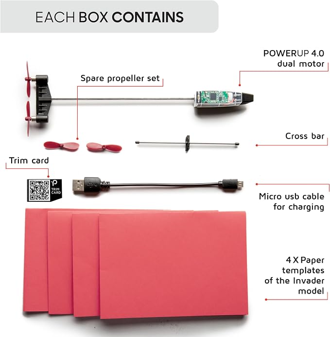 POWERUP 4.0 The Next-Generation Smartphone Controlled Paper Airplane Kit - Image 4