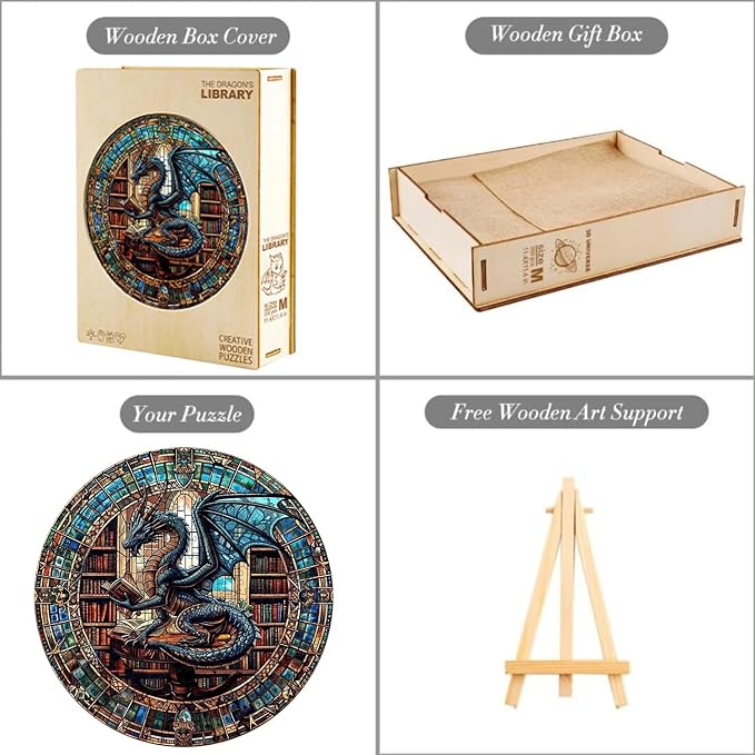 Dragon Library Puzzles Adults Gifts - Image 4