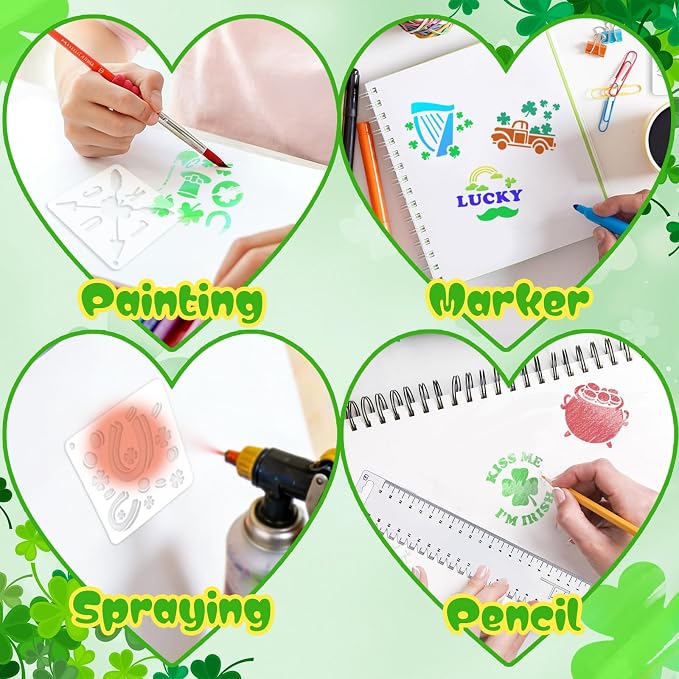72 Pcs St Patricks Day Stencils - Image 4