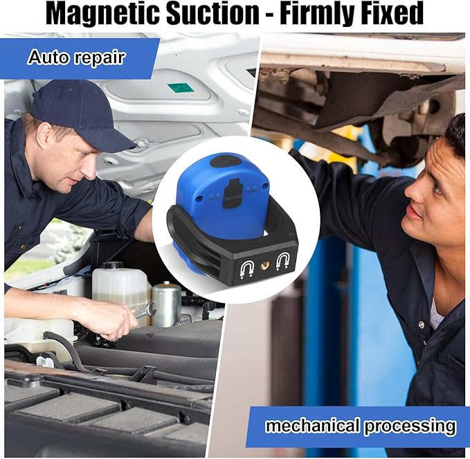 Retisee 2 Pcs 720 Lumens Magnetic Work Light USB Rechargeable LED Flashlight Portable Inspection Light for Car Repair Emergency Lighting Mechanics Workshop (Blue)