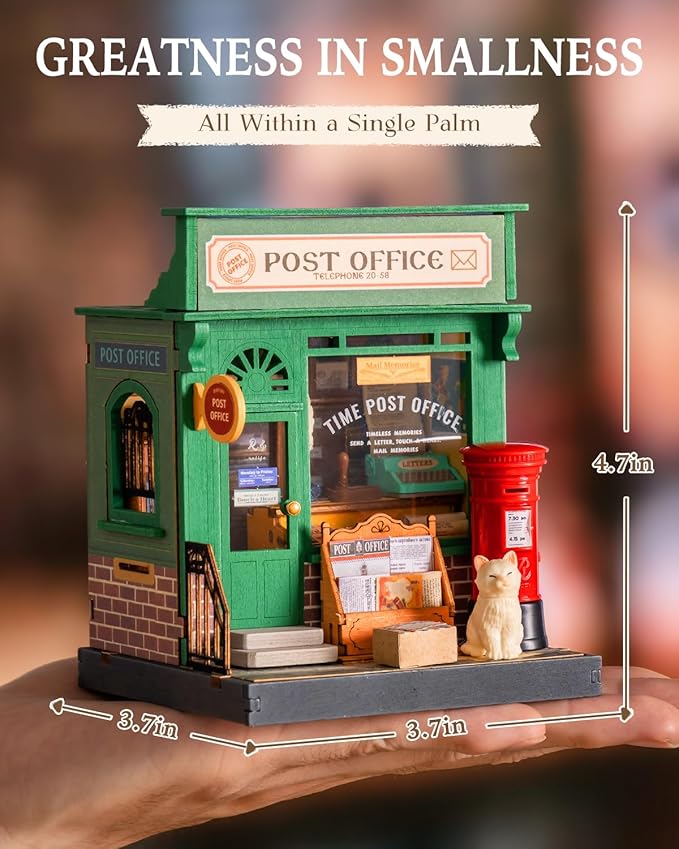 Rolife DIY Mini Building House Miniature Kit-Century Post Office, Miniature - Image 7