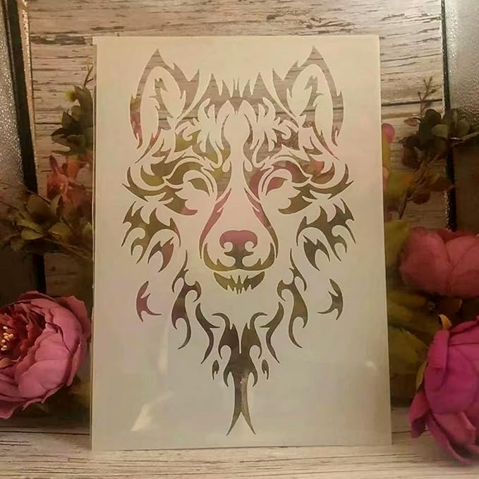 TIAMECH A4 Reusable Wild Wolf Stencil - Image 7