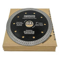 DT-DIATOOL 5 Inch Tile Cutting Blade Porcelain Ceramic Pack of 5 with Mesh Turbo Diamond Segment