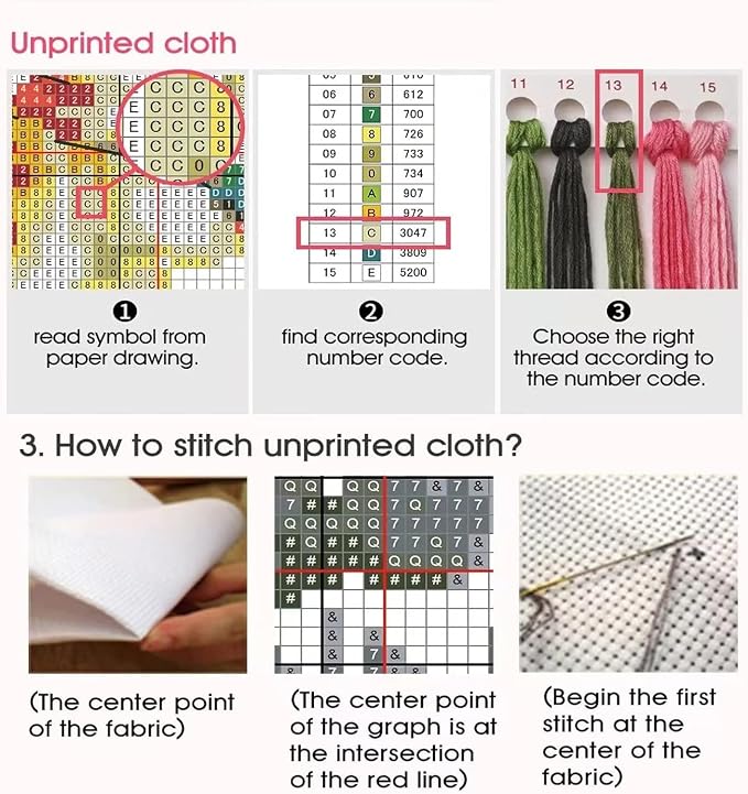 Book Store Cross Stitch Kits for Adults Beginner, Flower Counted Cross Stitch - Image 3