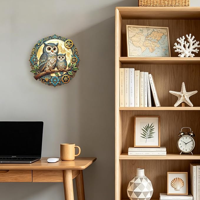 200pcs Wooden Puzzles for Adults Unique Animal Shaped Pieces Boho Mandala Owl - Image 7