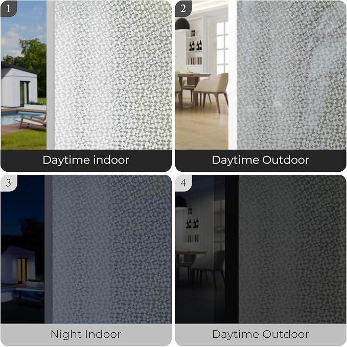 ADD.HERES Window Privacy Film, Glass Decorative Static Cling, Removable Sun - Image 4