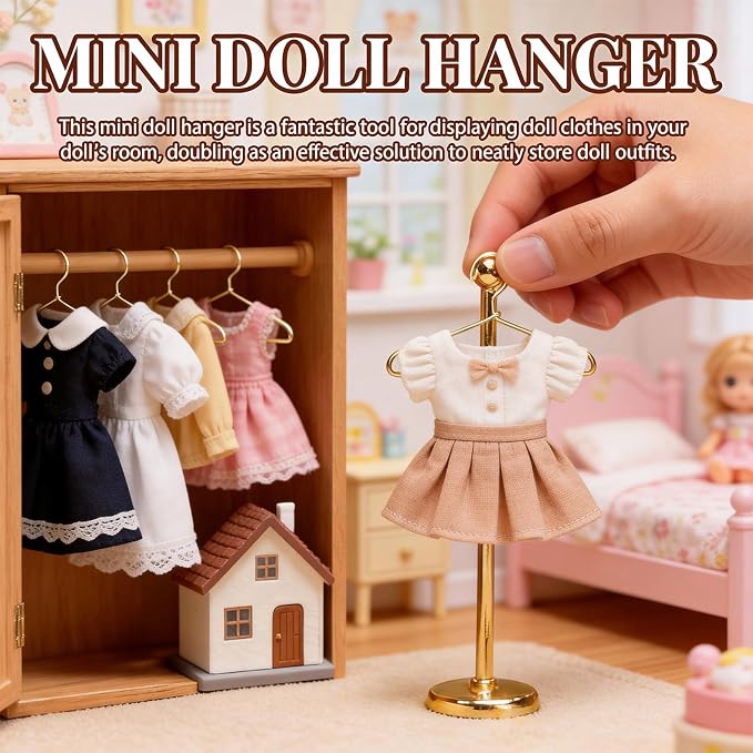 30Pcs Doll Clothes Hangers, Mini Hangers - Image 4