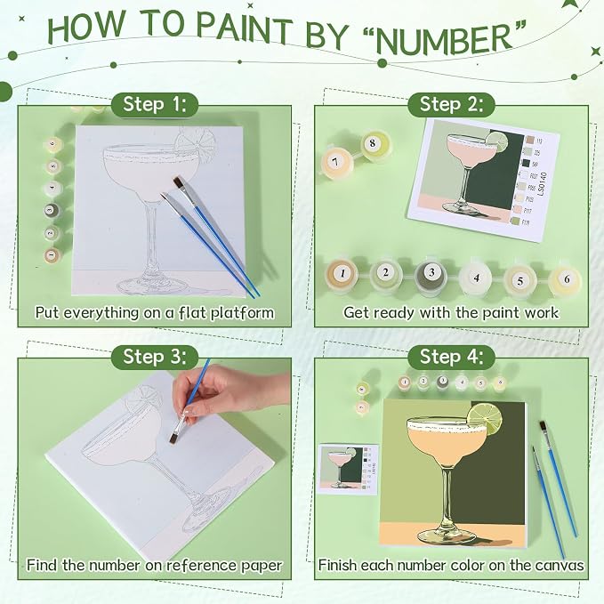 Nezyo 12 Sets Paint by Numbers Kit - Image 4
