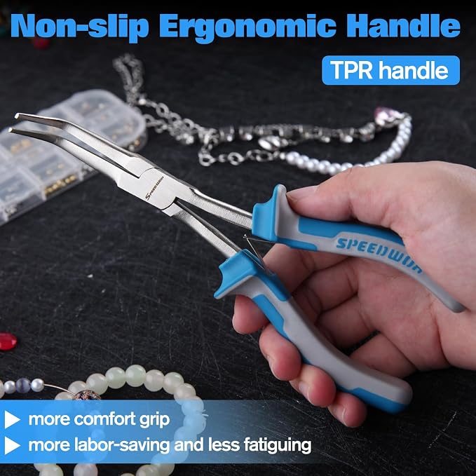 SPEEDWOX Long Reach Bent Needle Nose Pliers - Image 6