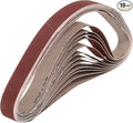 HARFINGTON 1 x 30 Inch Sanding Belts, 10 Pcs 180 Grits Aluminum Oxide Abrasive Belt Sander File Belt for Woodworking, Metal Polishing, Knife Sharpener