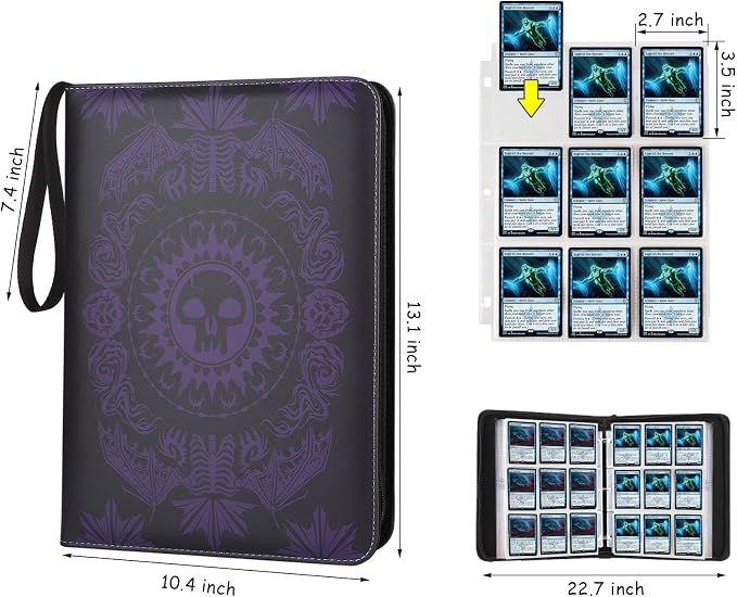 9-Pocket Card Binder for MTG, 720 Double Sided Pocket PU Trading Collection - Image 2