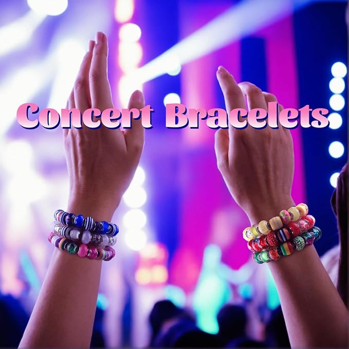 600 Pieces Assorted European Craft Beads Large Hole Lampwork Spacer Beads - Image 4
