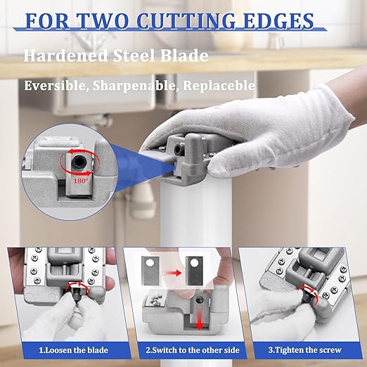 Deburring Tool for Plastic Pipe, Suitable for 6 Pipes Size from 1-1/4 to 4-Inch, Professional PVC Pipe Reamer, PVC Chamfer Tool Creates Smooth Chamfer, Achieve More Uniform Coverage and Adhesion