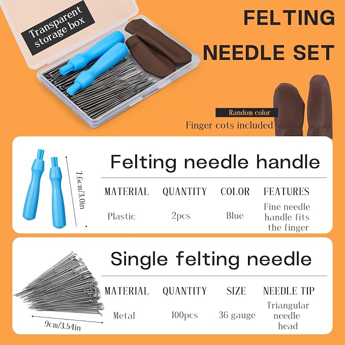 QMNNMA 100Pcs Needle Felting Needles, Needle Felting Tools - Image 2