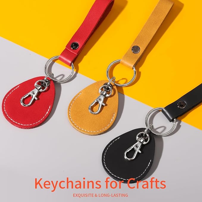 LEOBRO 60 PCS Swivel Snap Hooks and Key Rings, Keychain Clips and Key Chain - Image 5
