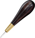 WUTA Shape Leather Craft Diamond Stitching Awl Ebony Blackwood Handle Sewing Awl Kits Handmade Sewing Tools DIY Stitcher Taper (Large 1pcs)