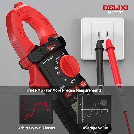 Digital Clamp Meter 4000 Counts Multimeter Tester, Professional 600A AC Current & Voltage Tester with Auto-Ranging, 600V AC/DC Voltage, Resistance, Continuity, Diode, NCV for Industrial and Home Use