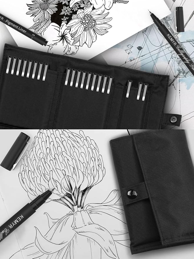 KEMYR 8 Micro Fine liner Drawing Art Pens Calligraphy Pens: XS-E3.0 Size Black - Image 4