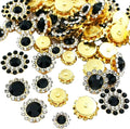 100pcs Sew on Rhinestones Sunflower Crystal Glass Sew on Gold Claw Rhinestone by UYTRDVG