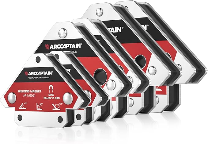 ARCCAPTAIN Welding Magnets 25LB&55LB&75LB 6Pcs Welding Magnet Set, Magnetic Welding Holder, Holding Power Welding Accessories