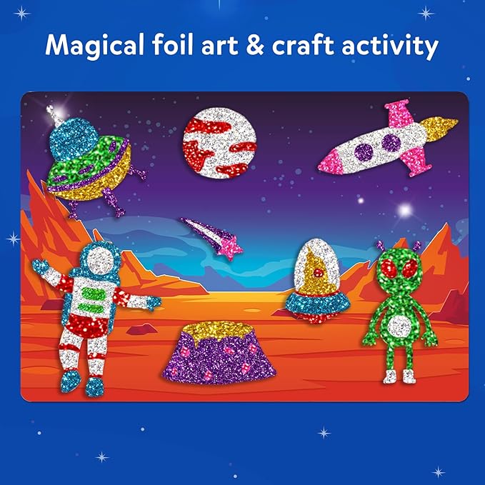 Skillmatics Foil Fun – Space, No Mess Art & Craft Kit - Image 4