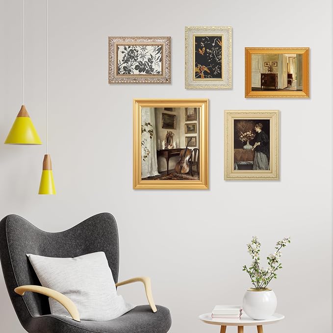 10 Pack Vintage Picture Frames for Wall or Tabletop Display Ornate Vintage - Image 5