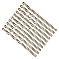 Drill Bit, #27 Cutting Diameter, 4341 HSS Gold Finish 135° Cutting Angle Number Jobber Bits - (Applications: for Drilling Soft Metal Plastic Wood), 10-Pieces