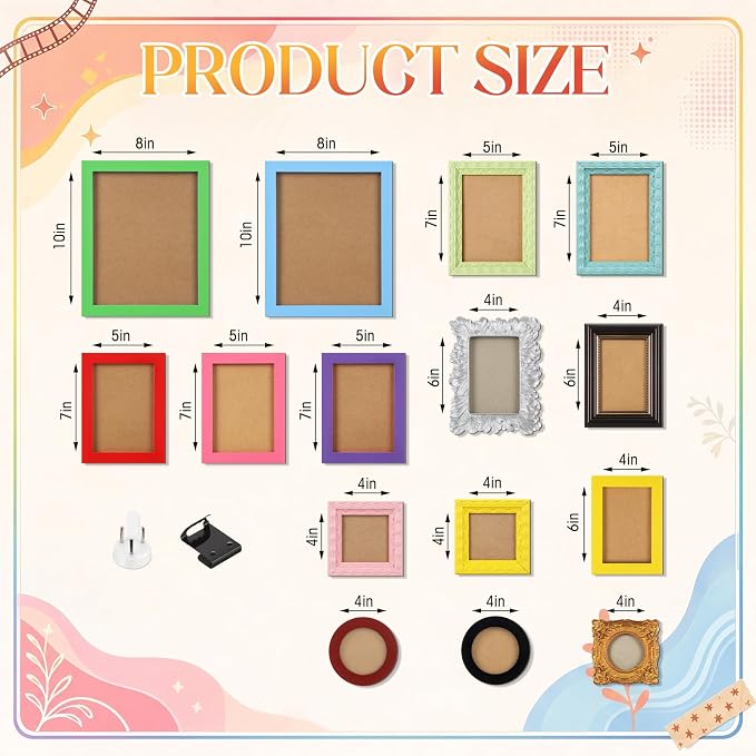 Kathfly 15 Pack Vintage Picture Frames - Image 3