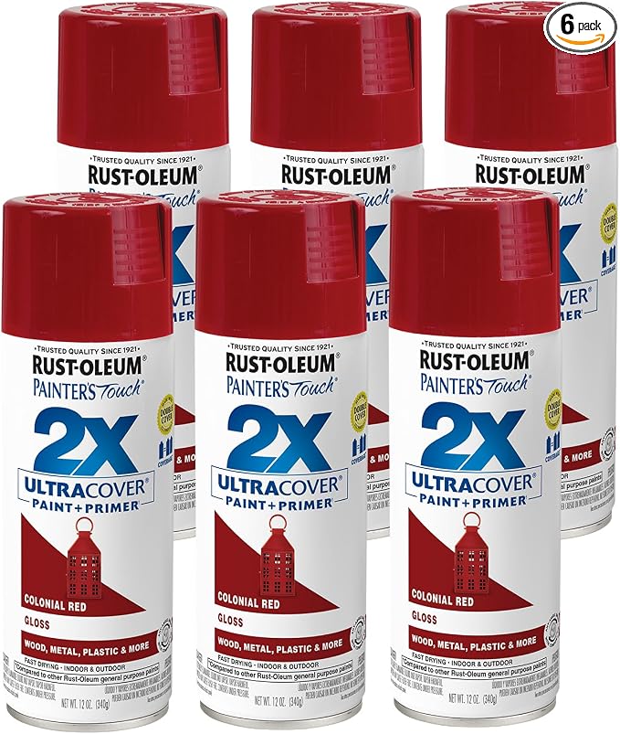 Rust-Oleum 334030-6PK Painter's Touch 2X Ultra Cover Spray Paint, 12 oz by Rust-Oleum