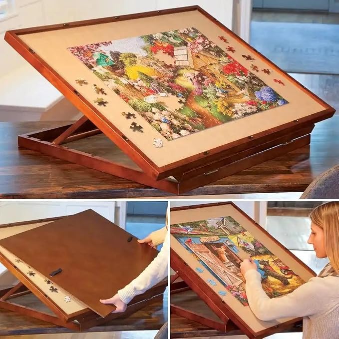 Bits and Pieces Deluxe Puzzle Easel Swivel Base Jigsaw Puzzle Board Non-Slip - Image 3