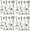 WOCRAFT 120pcs Antique Silver Sewing Tool Charm by WOCRAFT