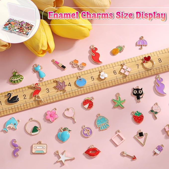 200Pcs Charms for Jewelry Making - Image 4
