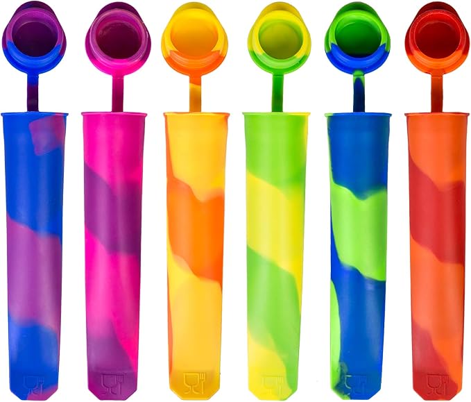 Ozera 6 Pack Silicone Popsicles Molds, Reusable Popsicle Ice Pop Molds | by Ozera