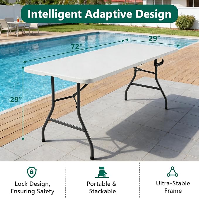 Folding Table 6ft - Image 4