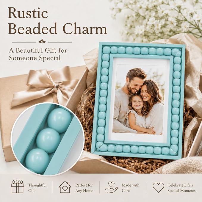 Solid Wood 4x6 Picture Frame Beaded Frame - Image 8