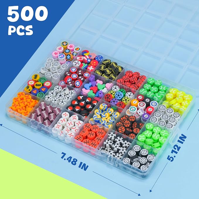 Gionlion Sports Polymer Clay Beads Bracelet Making Kit, Clay Beads - Image 5