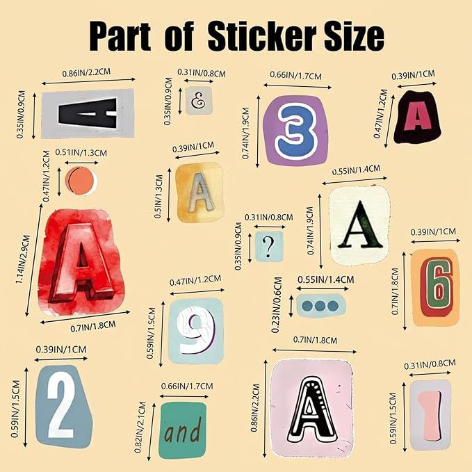 1600+ Pcs Letter Stickers for Scrapbooking, Alphabet Sticker Book for DIY | - Image 5