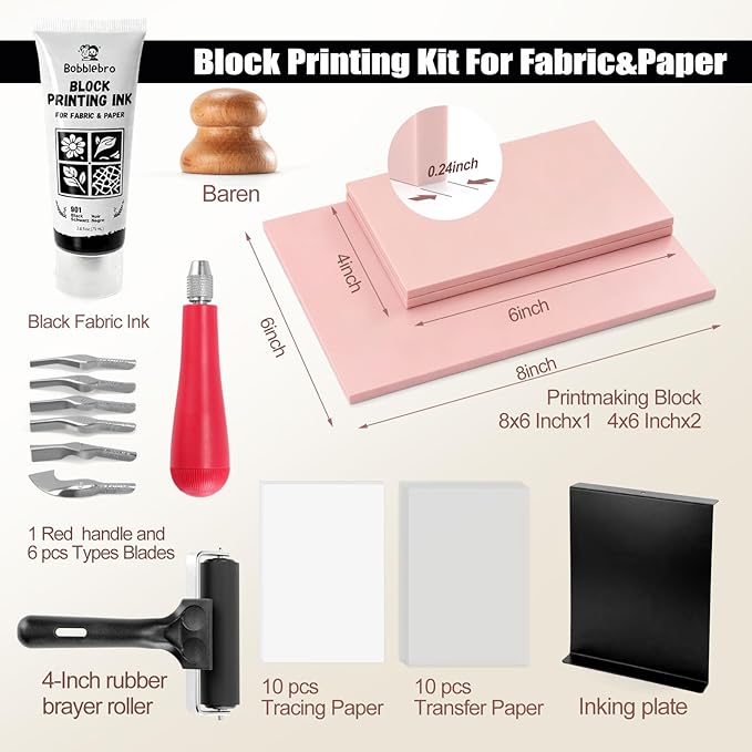 Bobblebro Linocut Kit for Printmaking - Image 2